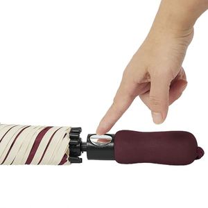 Parapluie pliant renforcé, entièrement automatique, double usage (soleil/pluie), anti-vent, personnalisable en deux couleurs, cadeau d'affaires pour hommes et femmes - Product Image 3