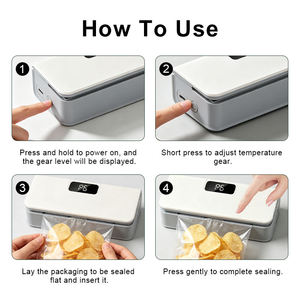 Sellador de Bolsas Portátil Recargable, Mini Sellador de Bolsas Tipo-C, Magnético, Semiautomático, Sellador Térmico para Almacenamiento de Alimentos en la Cocina y el Hogar - Product Image 6