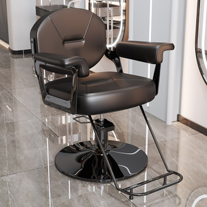 Nouvelles chaises de barbier de célébrités en ligne spéciales pouvant être surélevées, chaise de style en bois pour <span class=keywords><strong>coiffeur</strong></span>, chaises de salon de manucure dorées - Product Image 5