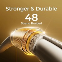 Kabel Data Braided Dual Type-C 60W untuk iPhone 17, Kompatibel dengan Pengisian Cepat 3A