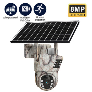 Solar Powered Camouflage Wi-Fi <b>Camera</b> 8MP Ultra HD Human Detection Outdoor Waterproof Surveillance - Product Image 1