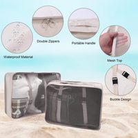 Organisateur de bagages en polyester tendance, ensemble de 8 cubes de rangement de voyage avec fermeture à cordon – Gain de place pour vêtements et sous-vêtements – Fabriqué en Chine