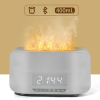 Diffuseur d'huiles essentielles de flamme de feu 3D de 400ml avec haut-parleur réveil