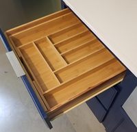 Bambou extensible tiroir diviseurs organisateur porte-ustensiles boîte de rangement couverts plateau bois couverts cuisine chambre salon