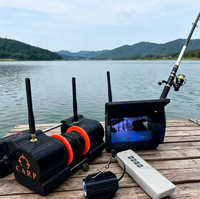 Accessoires pour bateau à appât avec écran de 7 pouces, incluant une caméra HD sous-marine réglable verticalement capable de atteindre une profondeur de 30 mètres
