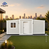 Maison conteneur extensible sur mesure 20ft 40ft, résistante aux ouragans, préfabriquée en acier, modulaire, pliable, mini-maison portable pour ferme