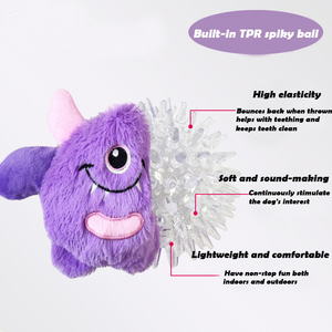 Hermosa franela para pelota masticar juguete para perros respetuoso con el medio ambiente resistente a mordeduras juguete elástico para perros para <span class=keywords><strong>Shiba</strong></span> Inus Oral - Product Image 5