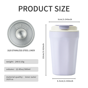 China Watersy Sunner Coffee Bottles Wholesale 380ml Double Wall Stainless Steel Keep <b>Cold</b> Tumbler Insulated Vacuum Workshop <b>Cups</b> - Product Image 3