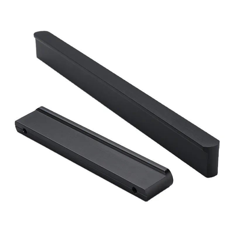 Profilo in alluminio Hardware in metallo solido mobili maniglia per porta della cucina manopola in oro nero opaco 1 metro T bar maniglie lunghe per armadietto