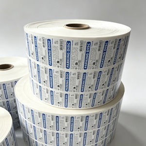 Rouleau d'étiquettes autocollantes imprimées sur mesure, <span class=keywords><strong>autocollant</strong></span> pour <span class=keywords><strong>disque</strong></span> <span class=keywords><strong>de</strong></span> <span class=keywords><strong>stationnement</strong></span>, étiquettes industrielles en rouleau pour le marquage des emballages - Product Image 5