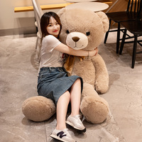 Vente flash Cadeau de la Saint-Valentin Ours en peluche géant Jouet en peluche Panda Animal en peluche avec ruban Grand ours câlin en peluche
