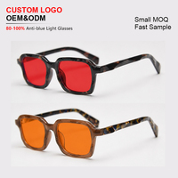 Gafas con Bloqueo de Luz Azul, Montura Completa Vintage de Moda, Lentes CR39, Unisex, Personalizables, OEM y ODM, Marca Sunray