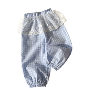 Pantalones Cortos Sueltos con Ribete de Encaje para Niñas, Pantalones Tipo Linterna Antimosquitos de Algodón y Poliéster para Verano - Product Image 5
