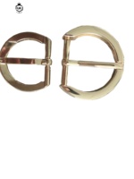 Mode brillant alliage doré 25mm boucle de ceinture matériel cuir accessoires broches boucles de ceinture