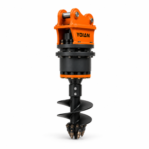 Earth <b>Auger</b> for 1-50T Excavator Hydraulic Post Hole Digger <b>Drill</b> 1871N.m Torque CE Certified Excavator Drilling Attachment - Product Image 2