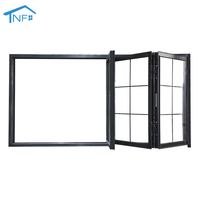 Profilés en alliage d'aluminium pliables horizontaux insonorisés à double vitrage, moustiquaire moderne en acier inoxydable certifiée NFRC pour villa