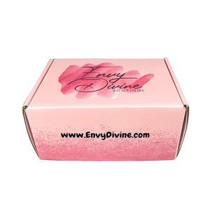 Ağır <span class=keywords><strong>3</strong></span> katmanlı 12x12x12 degrade pembe gül altın Logo Uv baskı ile posta gönderim kutusu - Product Image 2