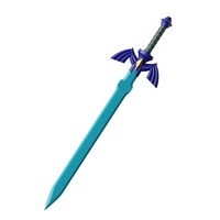 Set Pedang dan Perisai Master Link Zelda dengan Sarung, Mainan Senjata Anime PU, Pedang Mainan Lembut dan Aman, Tidak Tajam, untuk Cosplay