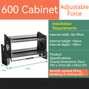 Cesta para Especias Extraíble de Aluminio para Gabinete de Cocina, Montada en la Pared, con Diseño Moderno y Mecanismo de Elevación que Ahorra Espacio - Product Image 3
