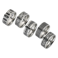 Bagues en acier inoxydable PVD, bijoux de mode pour hommes, anneaux de rotation anti-anxiété, logo personnalisé, bagues de fiançailles pour couples