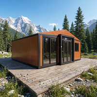Maison préfabriquée conteneurisée extensible 20-40 pieds, Villa de luxe 2-4 chambres, Portable, Prête à l'emploi en supermarché
