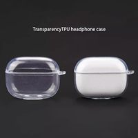 Casing Tas Penutup Pengisi Daya Earphone Nirkabel Transparan Pelindung Bening Headset Kotak BT Silikon Lembut
