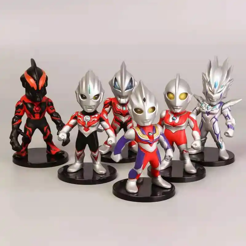 Hot Selling Producten 6 Stks/set Miniatuur Ultra Man Anime Action Figure Speelgoed