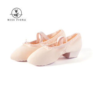 Vente en gros de haute qualité Ballet professionnel danse toile professeur chaussures de personnage femmes chaussures de ballet à talons bas - Product Image 1