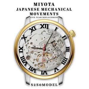 Reloj Mecánico Automático de Lujo para Hombre, Marca Personalizada, Movimiento Totalmente Automático, Correa de Cuero y Acero Inoxidable de 22 mm de Ancho, con Alarma - Product Image 6