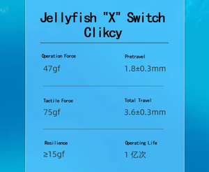 Interruptor Kailh Box <span class=keywords><strong>Jellyfish</strong></span> V2 RGB SMD 60g interruptores para teclado mecánico Mx Stem interruptor lineal transparente de 5 pines - Product Image 5