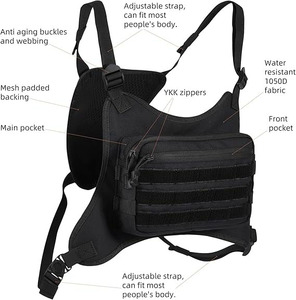 Muestra Gratuita de Bolso Táctico de Pecho para Hombre, Moderno, para Verano, Todas las Temporadas, Deportes al Aire Libre, Práctico y Elegante - Product Image 5