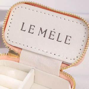 Estuche de Viaje de Cuero para Joyas, Mini Portátil, con Cierre, para Anillos y Aretes, con Logotipo Personalizado, Caja Pequeña de Cuero para Joyería - Product Image 2