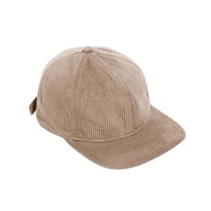 Wholesale Blank Custom Embroidery 6 Panel Corduroy Plain Vintage <b>Khaki</b> Snapback <b>Hats</b> Cap - Product Image 5