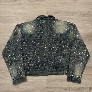 Chaqueta Vaquera para Hombre 2025, Venta Directa de Fábrica, Personalizada, con Decoración de Botones de Alta Gama y Diseño de Incrustaciones de Ladrillo - Product Image 3