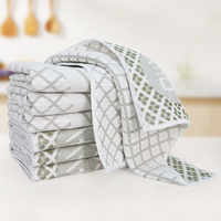 Essuie-vaisselle en coton doux à motifs, tissé, pour la cuisine, usage domestique et professionnel, marque privée disponible
