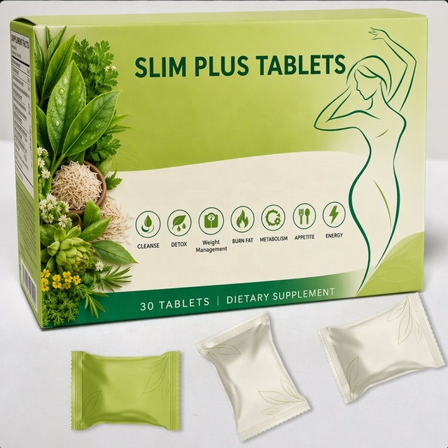 Private Label 30 Detox Tablets Slim Fat Burning Plus Herbal Tablets Natural Plant Blend Wellness Management Dietary Supplement