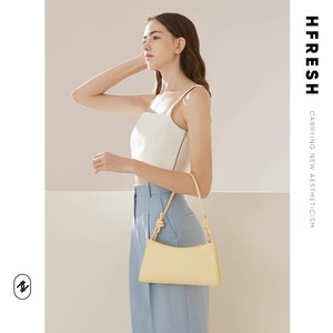 2024 nouveau luxe de haute qualité en cuir véritable femmes unique épaule sac fourre-tout blanc français sous les bras fermeture à glissière couleur unie - Product Image 1