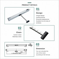 Ouvre-fenêtre motorisé en alliage d'aluminium moderne de Chine C40CY AC220V/DC24V avec télécommande