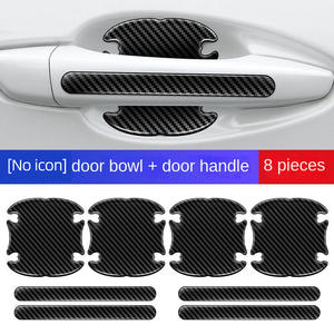 ABS Carbon Fiber Patterned Car Door Bowl Handle Anti-Scratch Protection Decorative Sticker Logo/<strong>Badge</strong> Body Anti-Collision Strip - Product Image 4