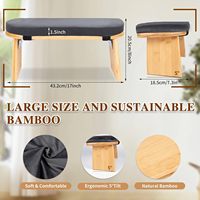 Banc de méditation de yoga pliant moderne en bois pliable comprend un sac de transport tabouret de méditation pliable en bambou à genoux