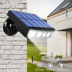 Ngoài Trời Không Thấm Nước Vườn Courtyard Pir Motion Sensor Tường Đèn Năng Lượng Mặt Trời Powered Led Spotlight Ánh Sáng Đường Phố - Product Image 2