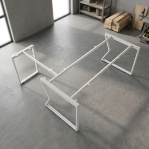 CBMC022 Minimalist Design L-Shaped Stainless Steel Table Legs 160x160cm White/Black Dining Kitchen Furniture MConcept Assembly - Product Image 3