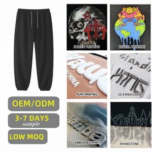 TKAN316 Manufacturers Joggers <b>Trousers</b> for <b>Men</b> Cotton <b>Baggy</b> Sweatpants Elastic Waist Custom French Terry Sweat Jogging Pants - Product Image 5