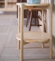 Canapé simple en bois massif côté armoire latérale mobile balcon petite Table ronde coin créatif salon petite Table basse