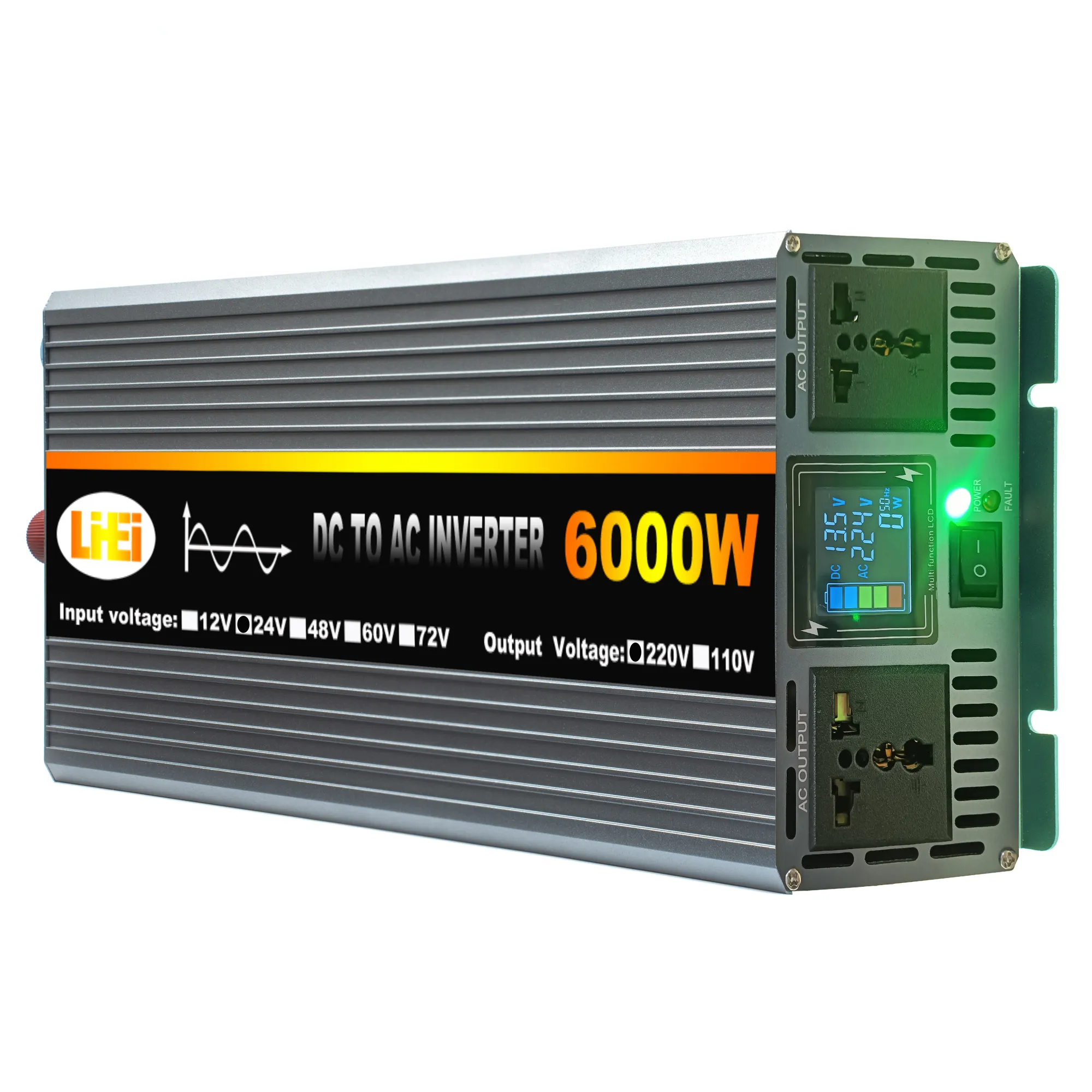 3000W 4000W 5000W 6000W inverseur de onda pura 110v cc jnge 24v 12v a 110v