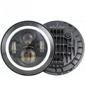 Accesorios para Automóviles, Faro LED Redondo de 60 W, CC 12 V, 7 Pulgadas, Ojos de Ángel Halo, DRL 6000 K, para Motocicletas Todoterreno - Product Image 1