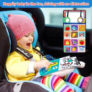 Sécurité doux miroir jouet activité détachable tableau mural doux bébé froissé tissu <span class=keywords><strong>livre</strong></span> pour nouveau-né ventre temps sensoriel Montessori jouet - Product Image 4
