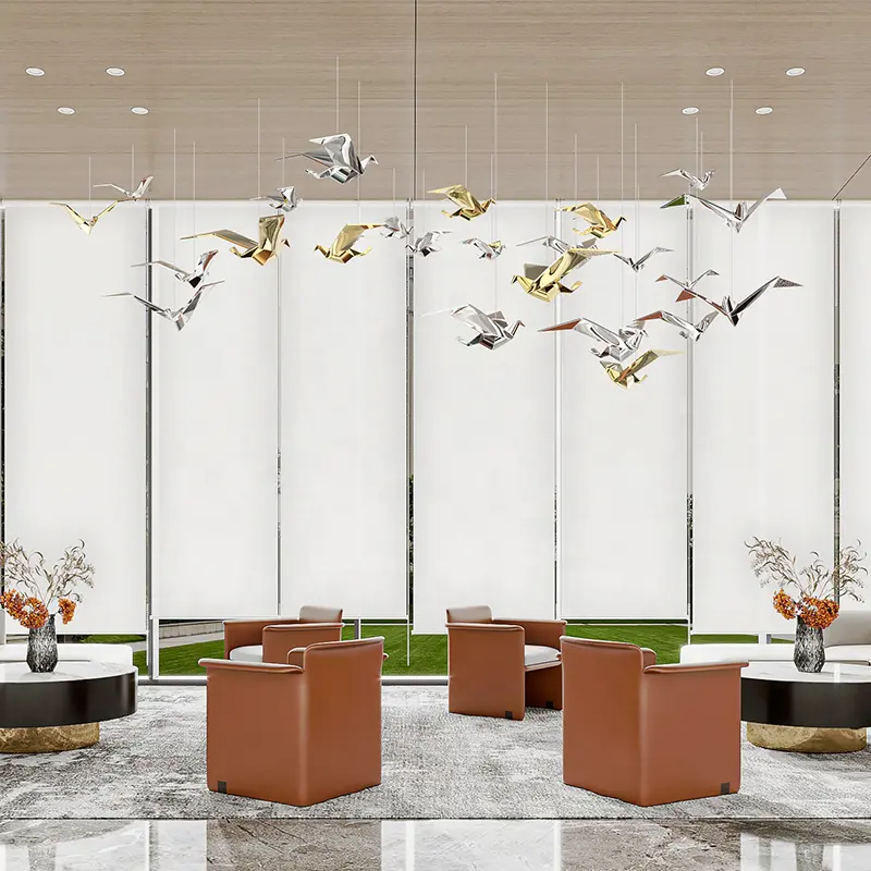 Modern Home Decorações Interior Origami Crane Ornamento Pendurado Para Casa Sala