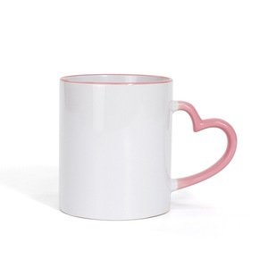 <span class=keywords><strong>Publicidad</strong></span> promocional personalizada borde colorido corazón Color mango taza sublimación taza recubierta - Product Image 4