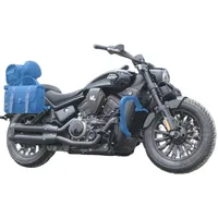 BENDA Black Flag 500 Sissy Bar avec dossier BD500-2A en acier inoxydable, support de bagages arrière, boîte latérale, sacoche arrière, adapté aux cruisers
